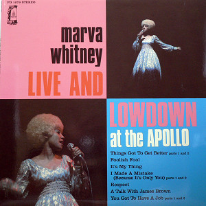 iڍ F MARVA WHITNEY(LP) LIVE AND LOWDOWN