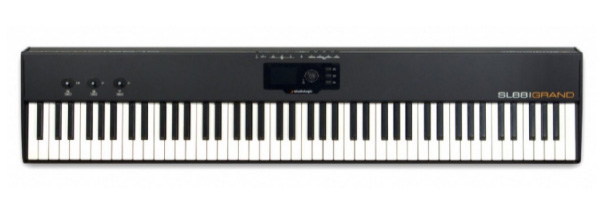 木製88鍵盤の本格仕様MIDIコントローラー、STUDIOLOGIC SL88 GRAND。