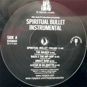 MIC JACK PRODUCTION(2LP) SPIRITUAL BULLET INSTRUMENTAL  -DJ機材アナログレコード専門店OTAIRECORD