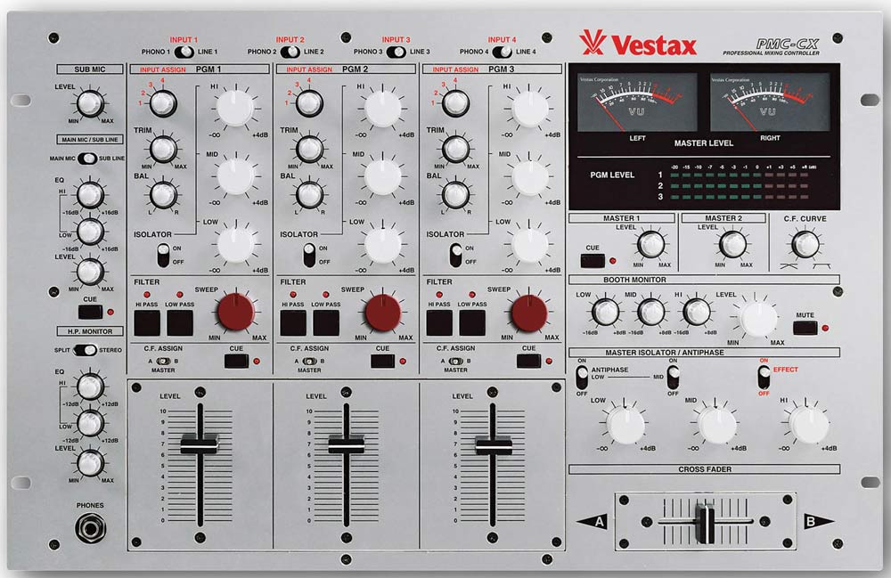 格安低価■日本製/希少品■ Vestax ベスタクス 初代/ファーストモデル Professional Performance DJ Mixer プロ DJミキサー PMC05PRO DJミキサー