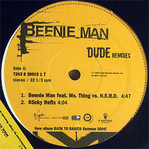 BEENIE MAN(12) DUDE REMIXES -DJ機材アナログレコード専門店OTAIRECORD