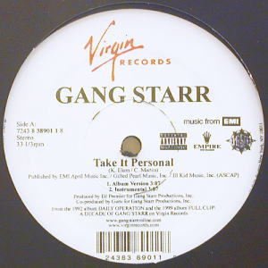 iڍ F GANG STARR(12) TAKE IT PERSONAL (US RE-ISSUE)