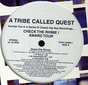 A TRIBE CALLED QUEST(12) CHECK THE RHYME /AWARD TOUR -DJ機材