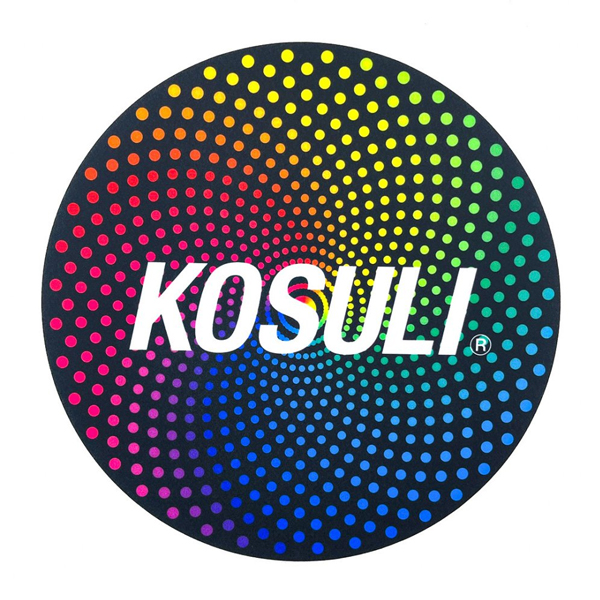 Dr. Suzuki KOSULI Colorful Spiral Dots & Solor System Pattern 12inch Slipmat(Xbv}bg2)