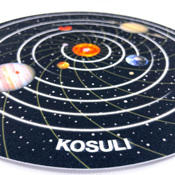 Dr. Suzuki KOSULI Colorful Spiral Dots & Solor System Pattern 12inch Slipmat(Xbv}bg2)