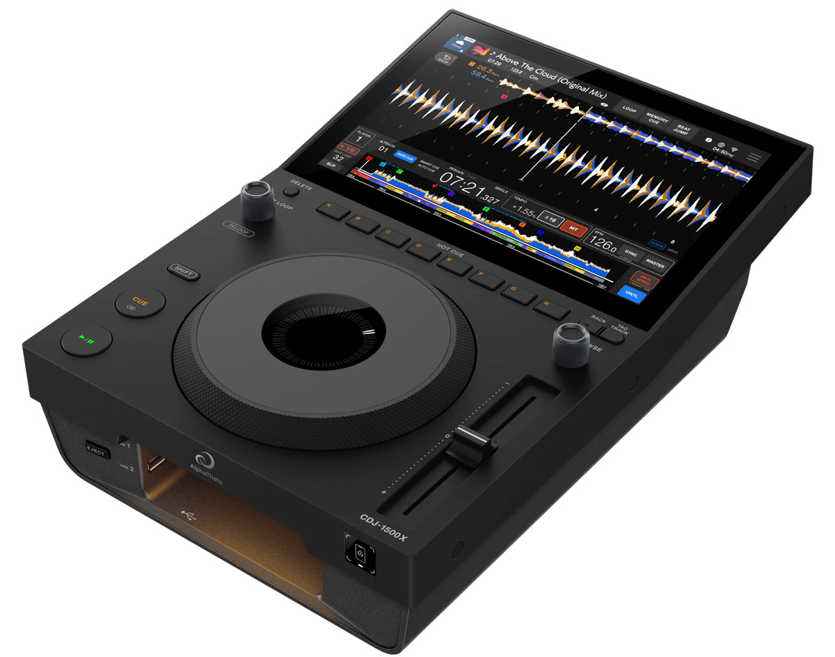 AlphaTheta CDJ-1500X diagonal view